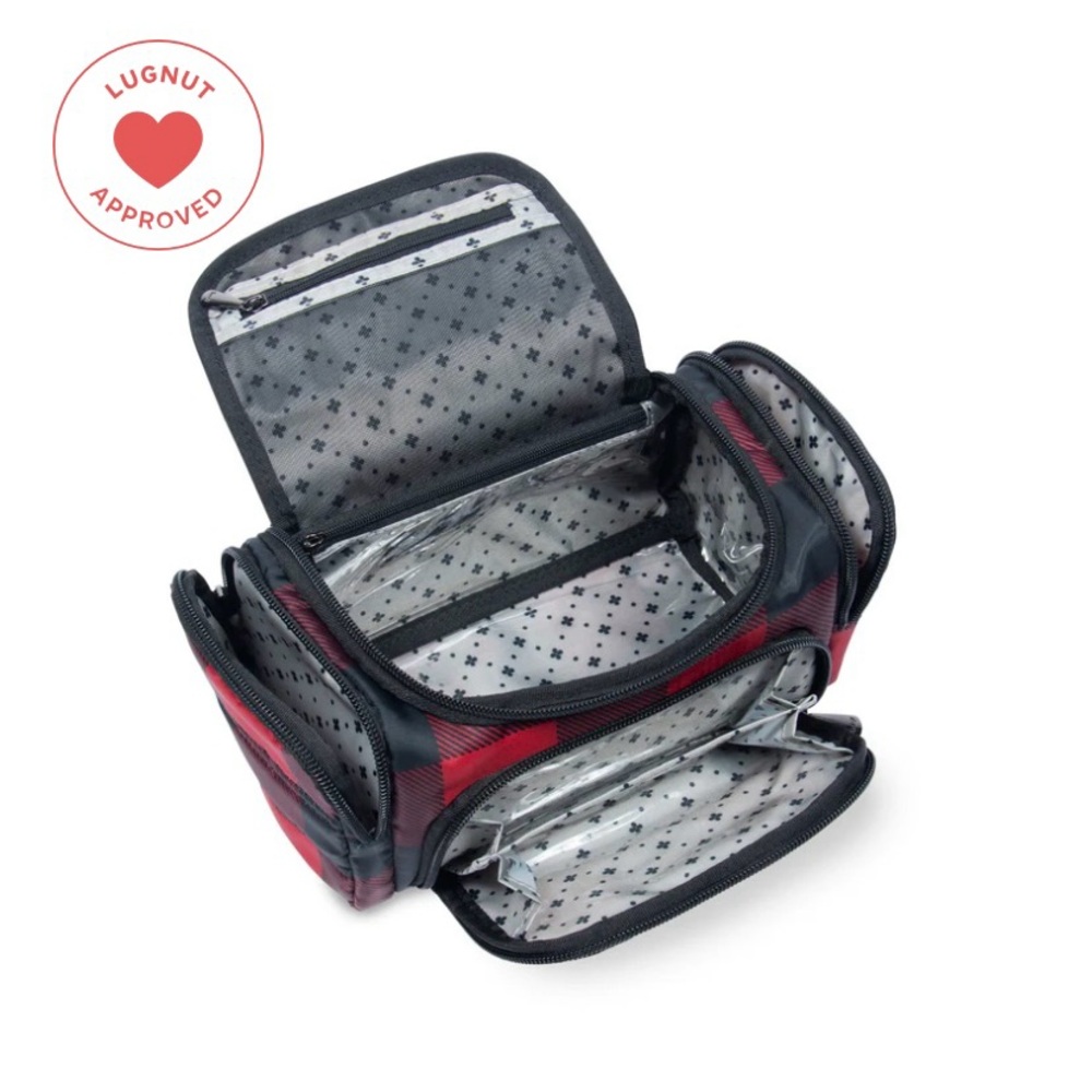 NEW Lug Trolley Mini Cosmetic Case- Red Check Baffalo - Picture 2 of 16